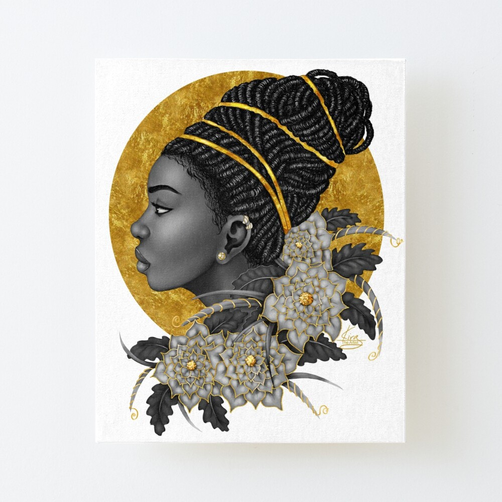 black woman canvas art print