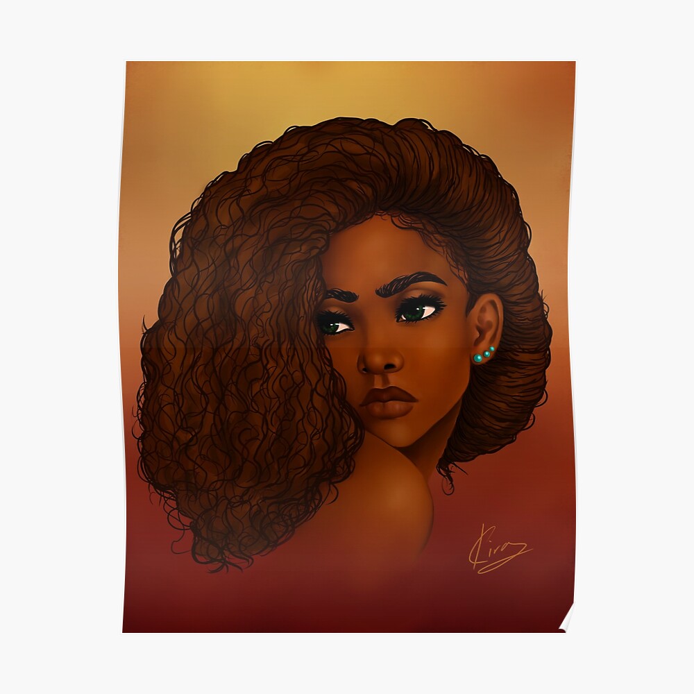 beautiful black woman poster