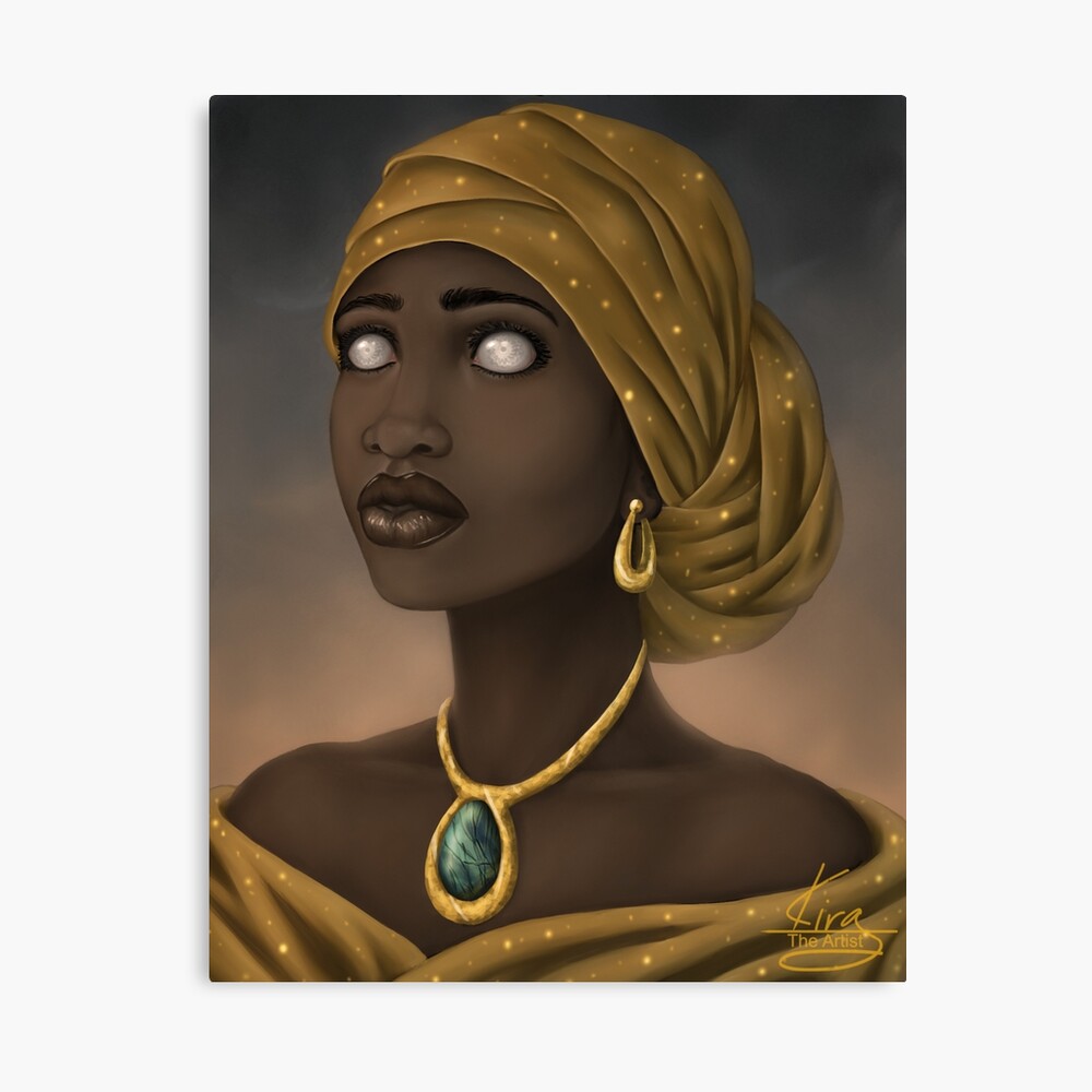 Afro fantasy art canvas print