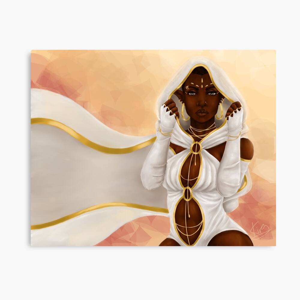 Afro fantasy canvas art print