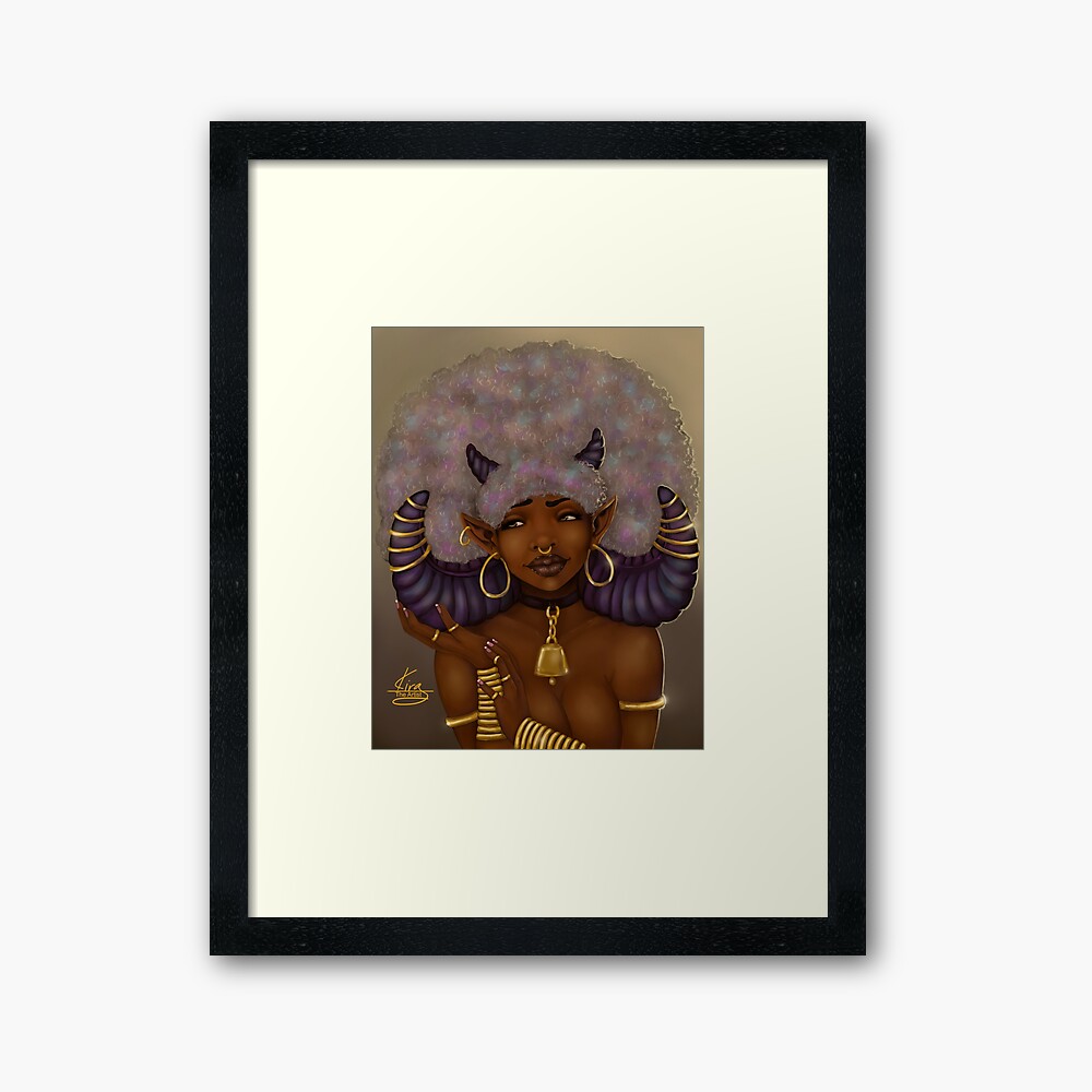 Afro fantasy framed print