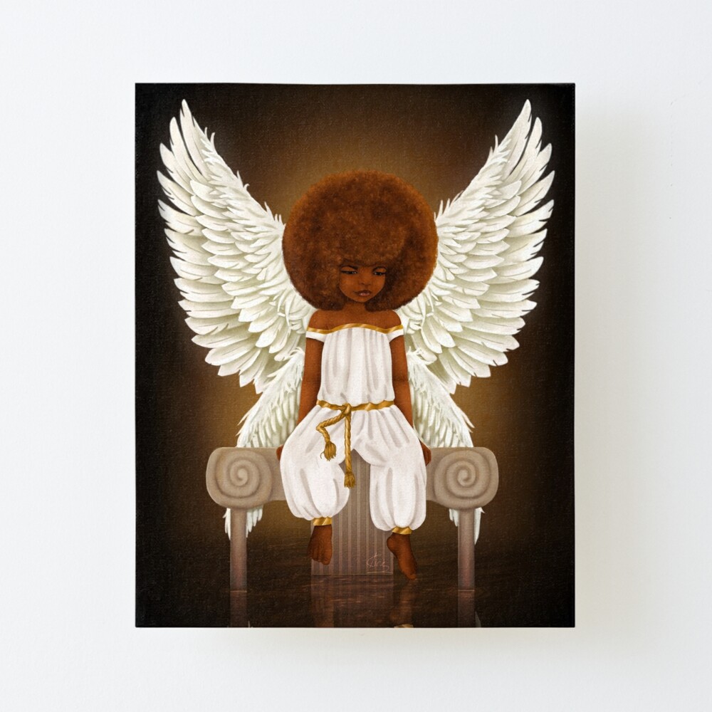 black angel art canvas print