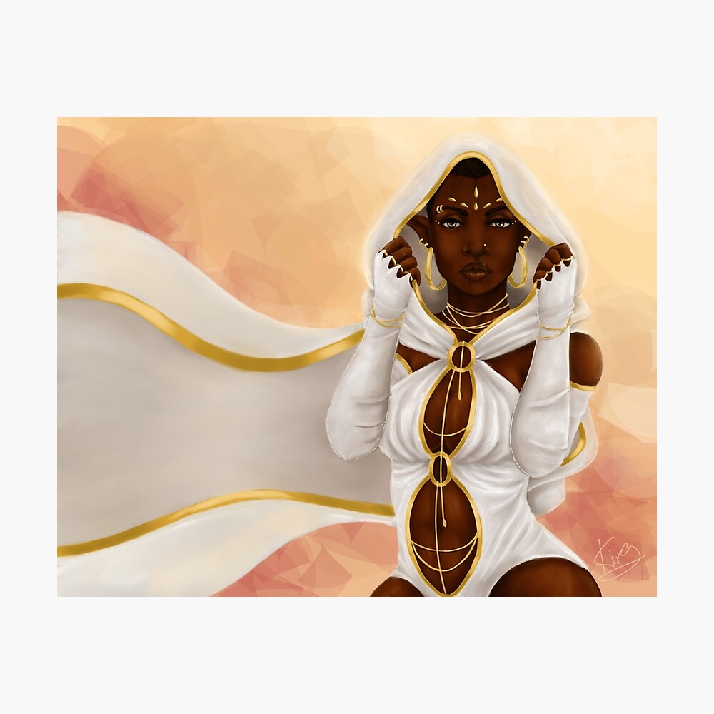 black woman fantasy art digital painting
