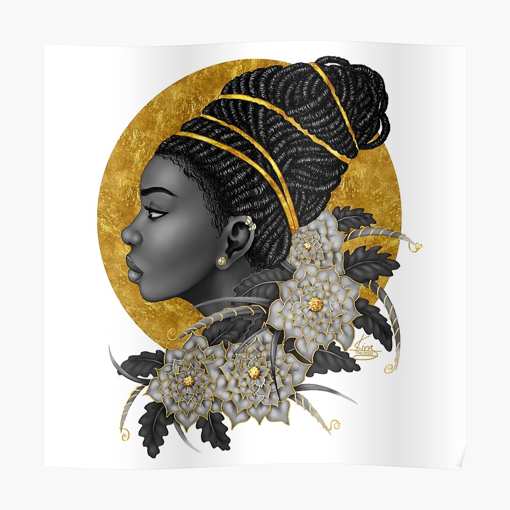 black woman art poster
