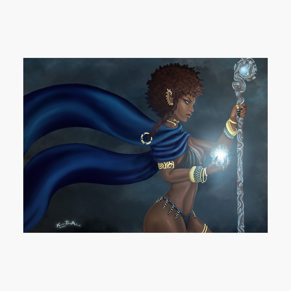 Afro fantasy photographic art print