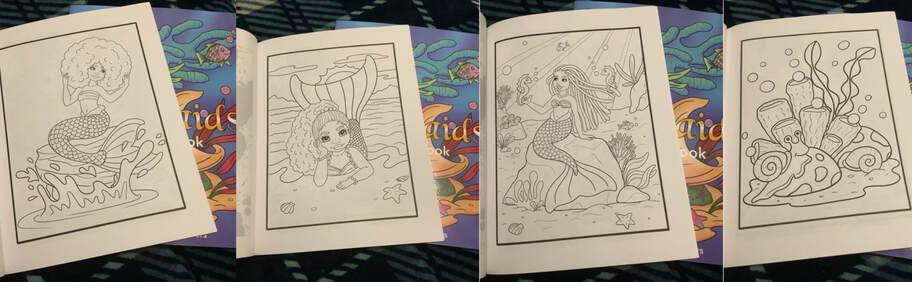 Product images of Black Mermaid Coloring Pages