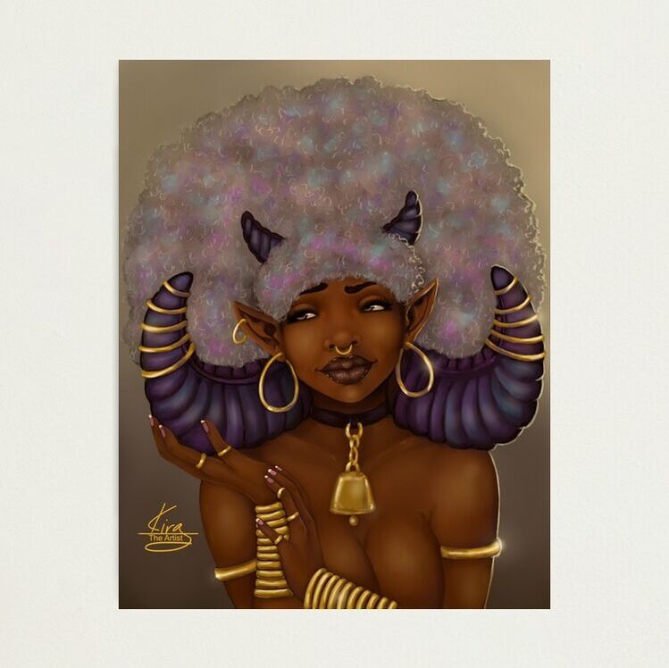 Afro fantasy photographic art print
