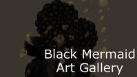 Button- black mermaid art gallery