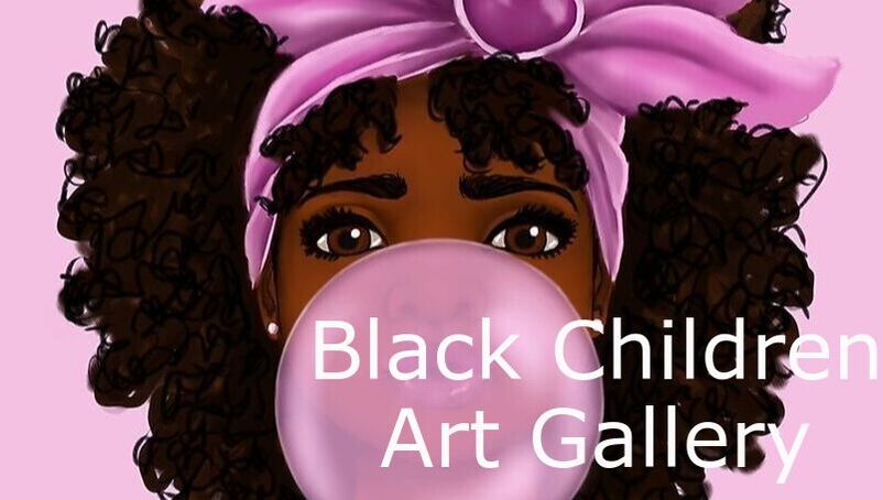 Button- black children art gallery